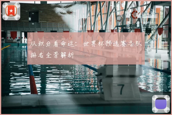 从积分看命运:世界杯预选赛各队排名全景解析